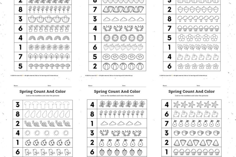 Count and Color worksheet