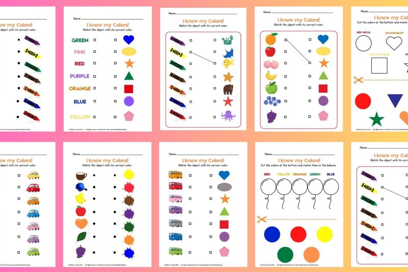 Color Matching Worksheet for Kids – Fun Learning Activity
