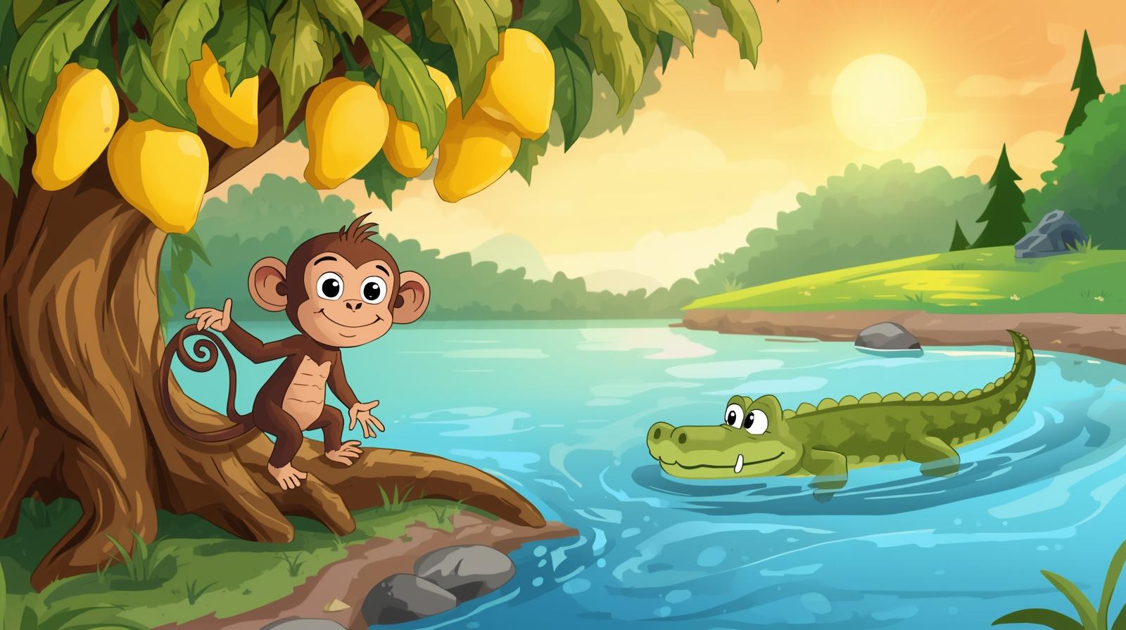 Monkey on a tree branch