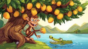 Story for kids: The Monkey and the Crocodile