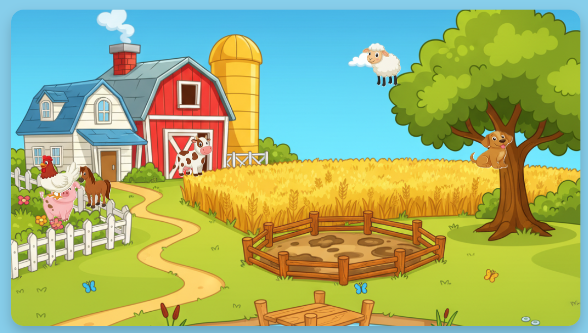 Game for kids - farm animal sound quiz 6 Game for kids – farm animal sound quiz