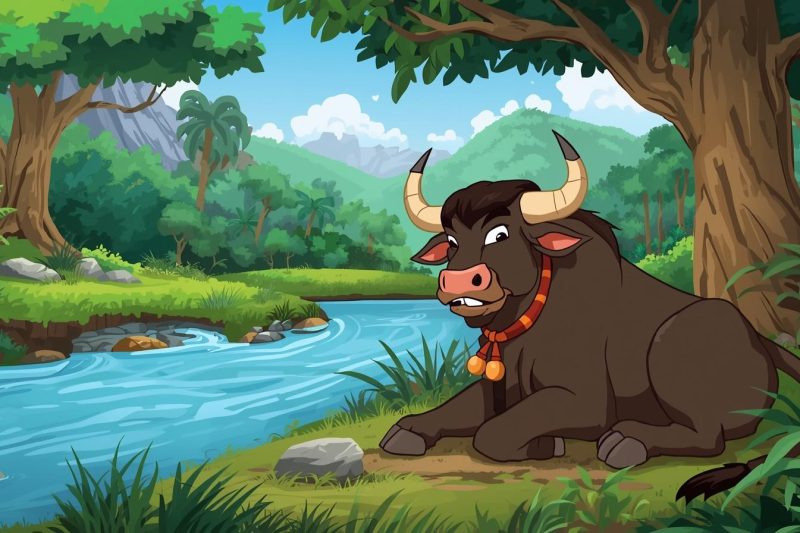 Story for kids : 🦁 The Lion and the Bull 🐮