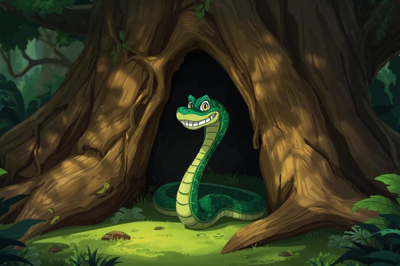 Story for kids: 🐍 The Snake and the Ants