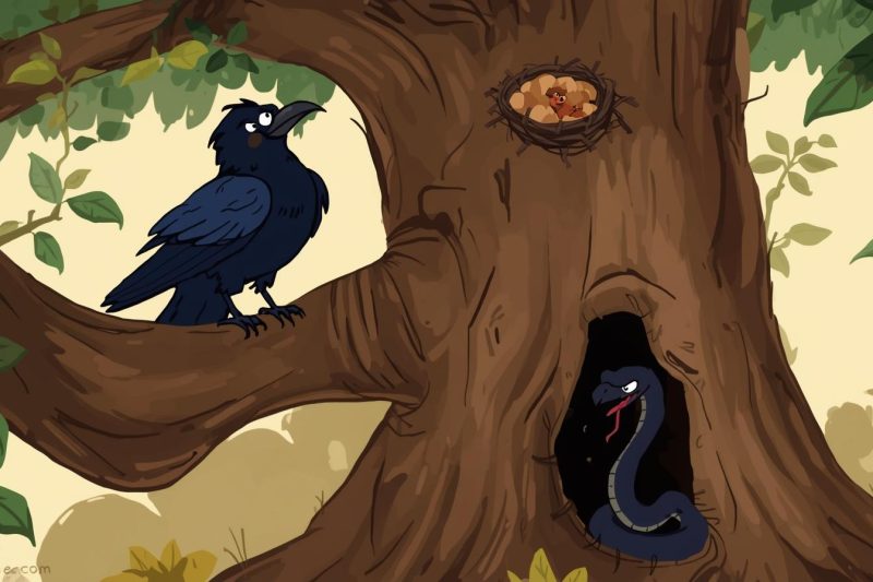 Story for kids : The Crow and the Snake