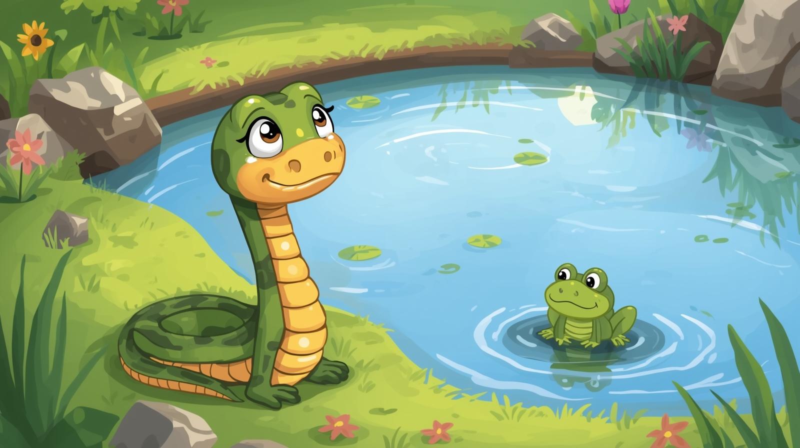 Snake and Frog illustration
