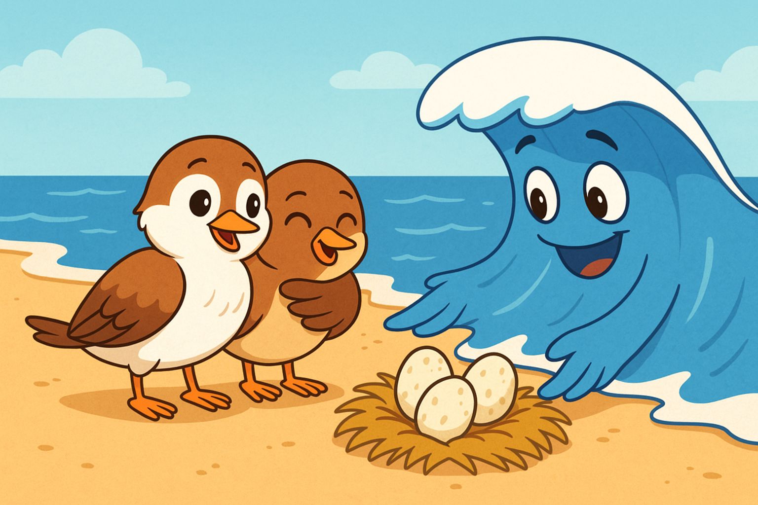 Sea returning the eggs