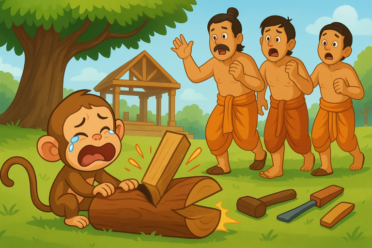 Monkey Pulling Wedge