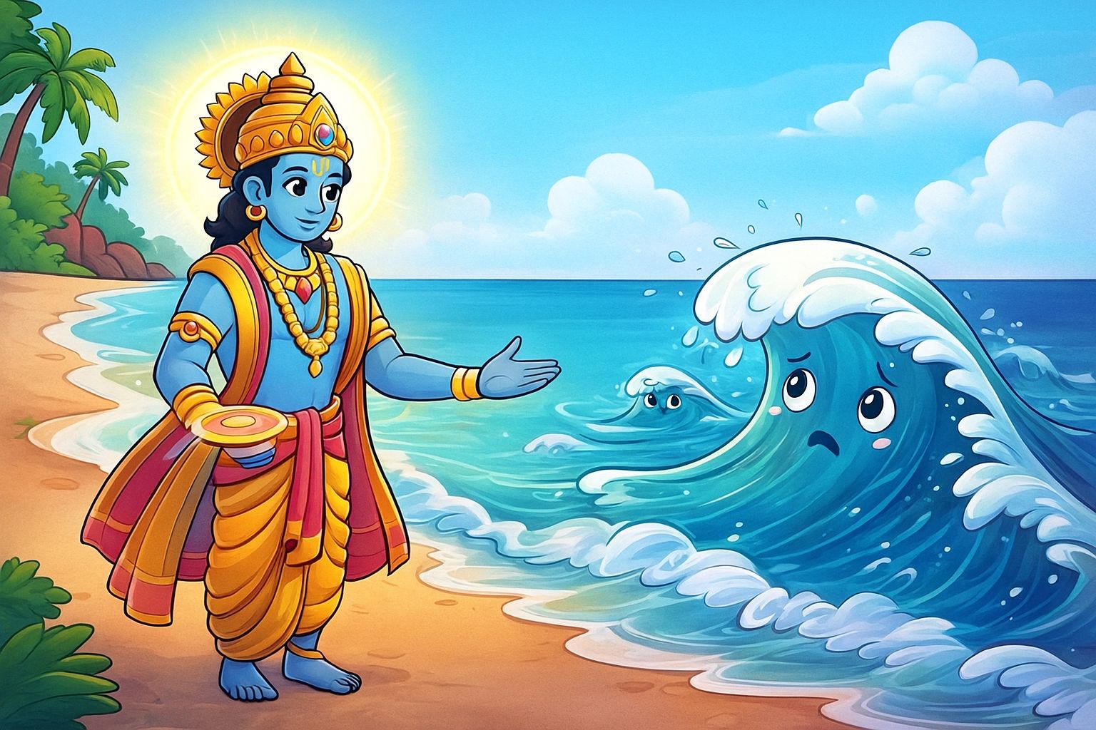 Garuda meeting Vishnu