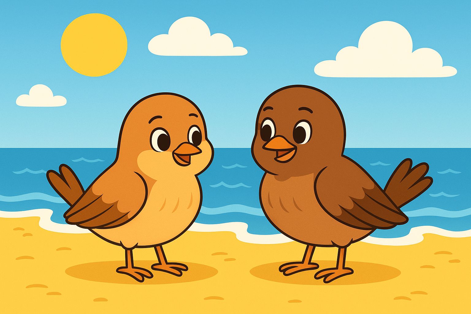 Birds and the Sea Story for Kids - Birds on the seashore