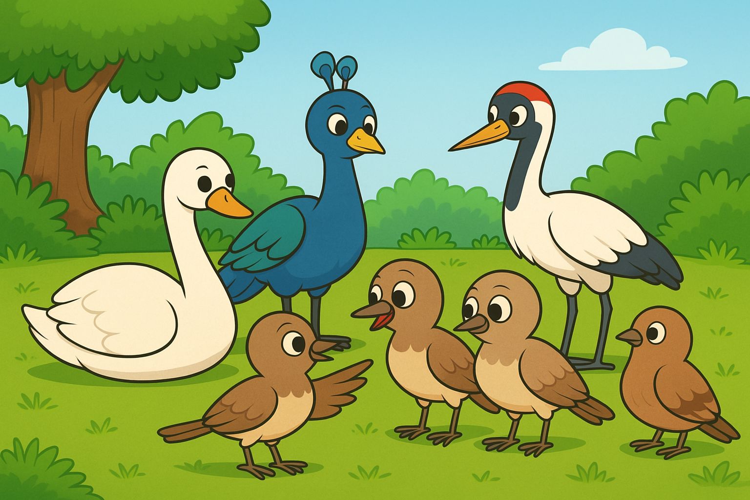 birds called their friends