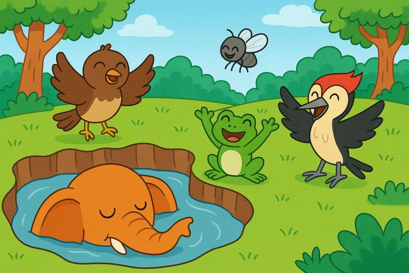 The Elephant and the Sparrows story for kids