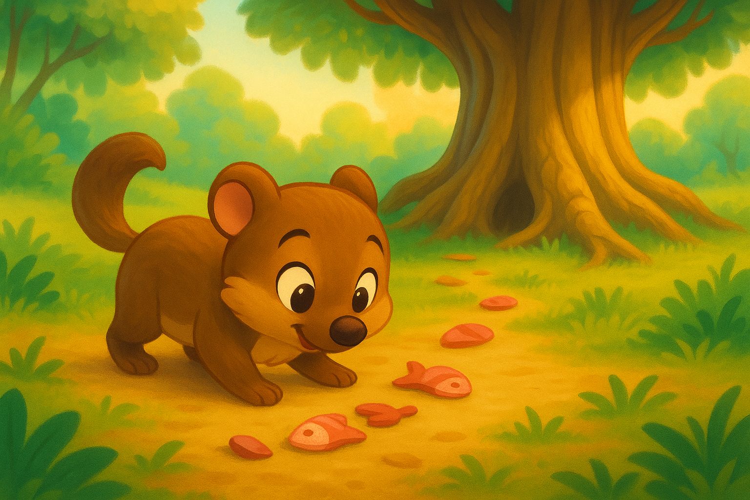 Mongoose looking up at storks